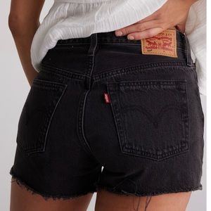 Levi’s 501 - Distressed Black Denim Shorts W29